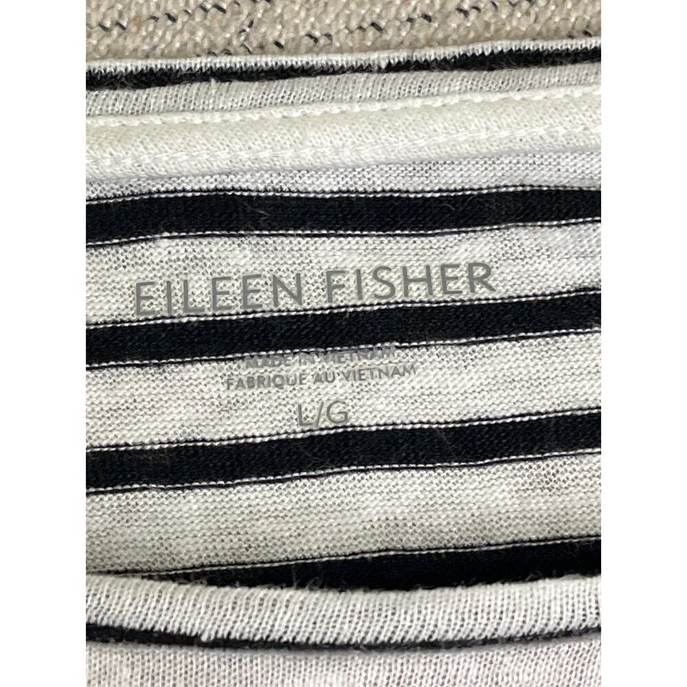 Eileen Fisher Stripe Organic Linen Knit Shift popover Dress,Size large,MSRP $188 - Picture 5 of 8